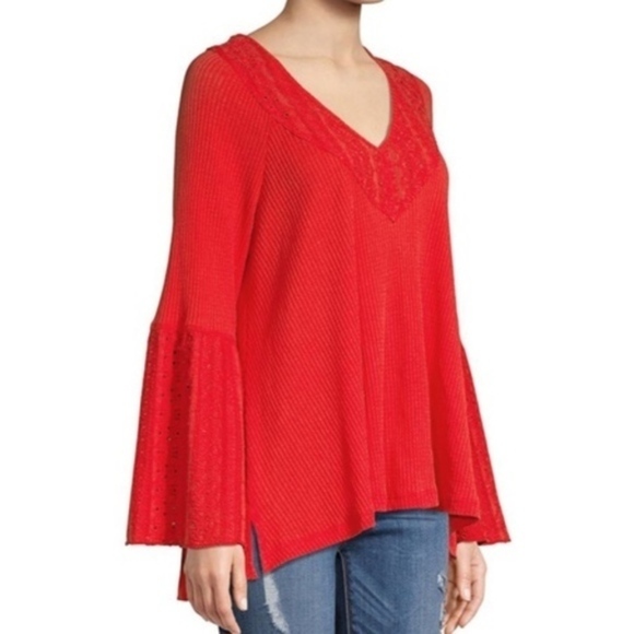 NWT Free People Red Parisian Nights Top XS - Picture 4 of 5